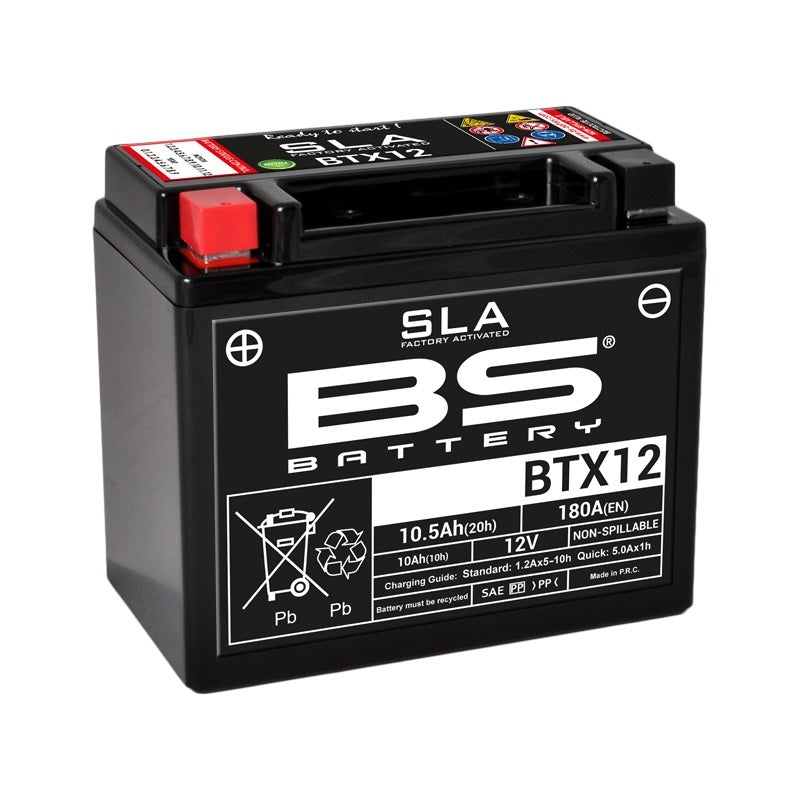 BS BATTERY SLA Wartungsfreie Batterie Werkseitig aktiviert - BTX12