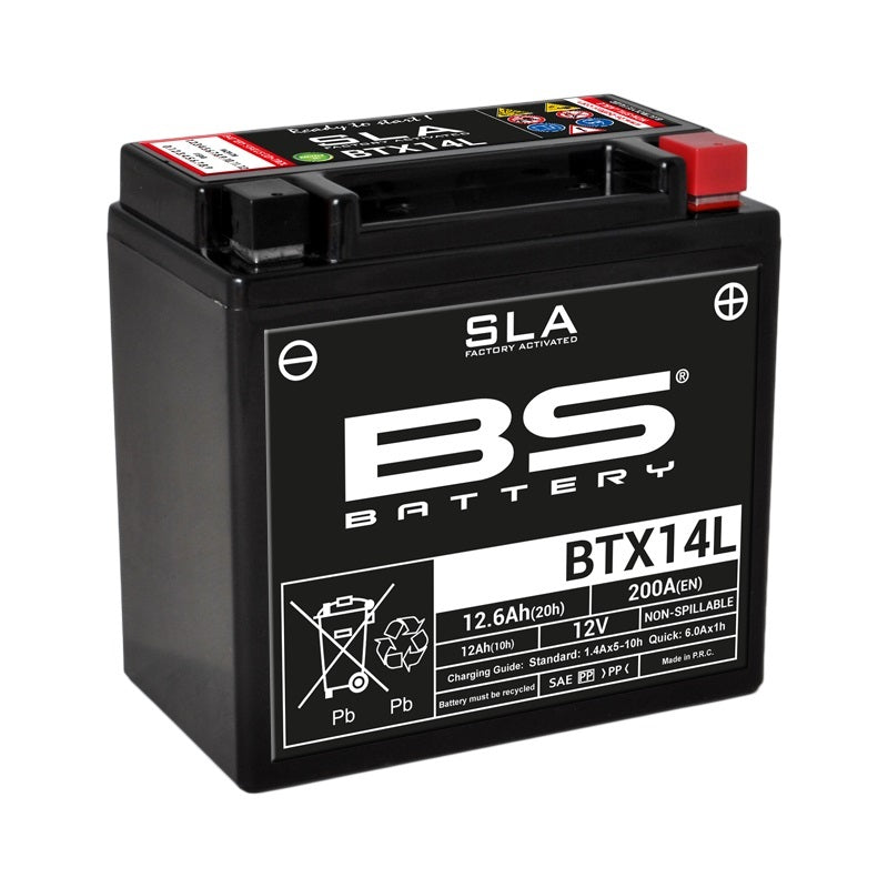 BS BATTERY SLA Wartungsfreie Batterie Werkseitig aktiviert - BTX14L