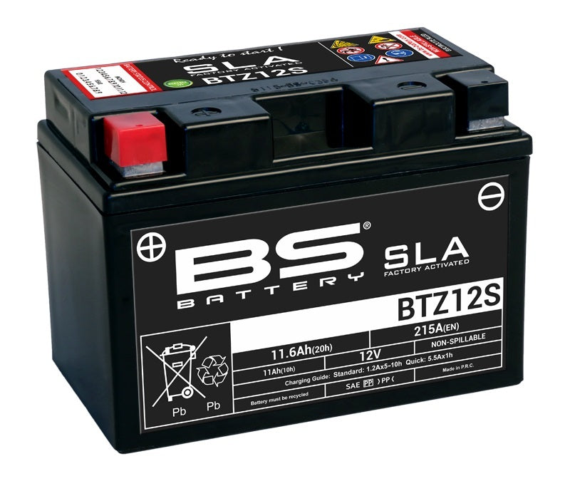 BS BATTERY SLA Wartungsfreie Batterie Werkseitig aktiviert - BTZ12S