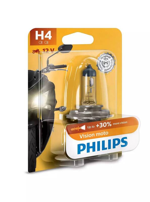 PHILIPS H4 Vision Moto Glühlampe 12V/60/55W - 1 Stck.