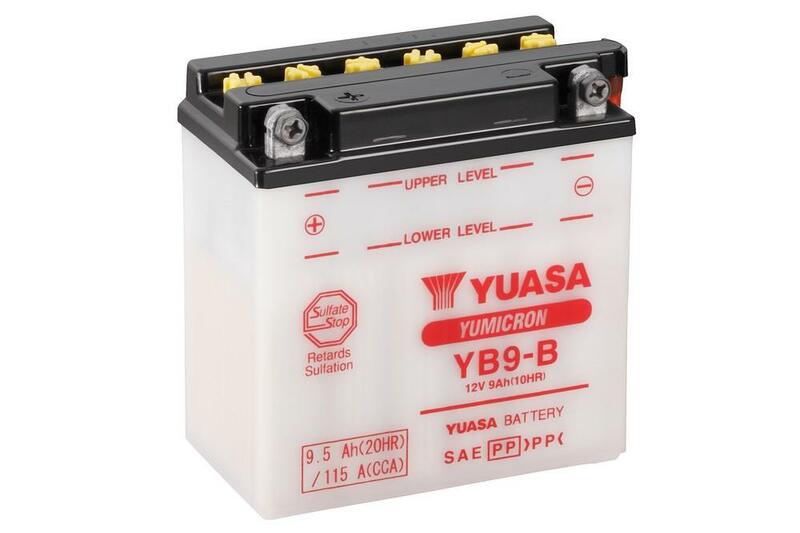 YUASA Blei/Säure Batterie mit Säurepack - YB9-B