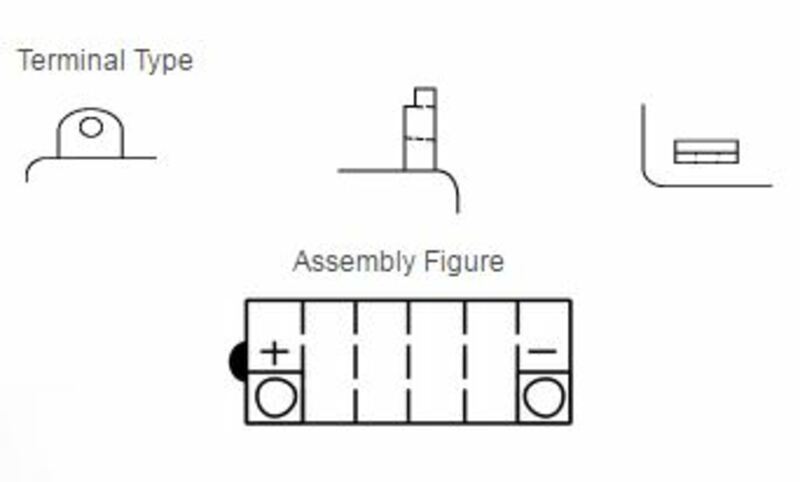 YUASA Blei/Säure Batterie ohne Säurepack - YB12A-A