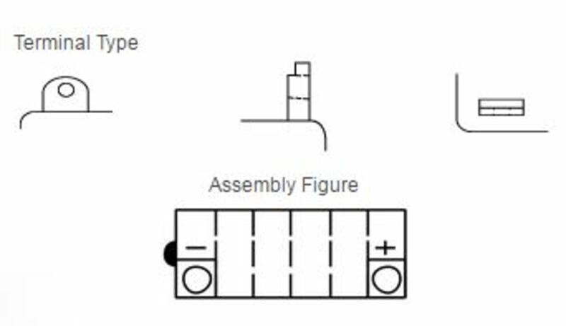 YUASA Blei/Säure Batterie ohne Säurepack - YB12AL-A