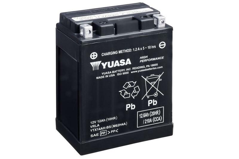 YUASA Wartungsfreie Batterie mit Säurepack - YTX14AH-BS