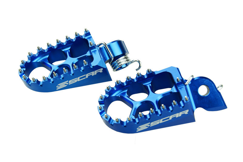 Fußrasten Evolution blau SCAR
