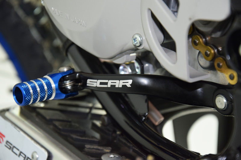 SCAR Schalthebel schwarz matt/Endstück blau