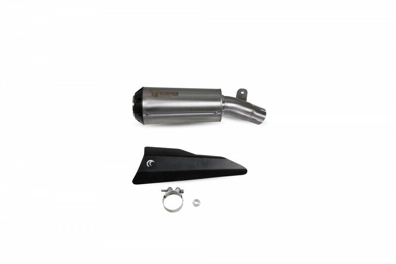 SCORPION Red Power Muffler Stainless Steel/Black ABS End Cap Suzuki Katana