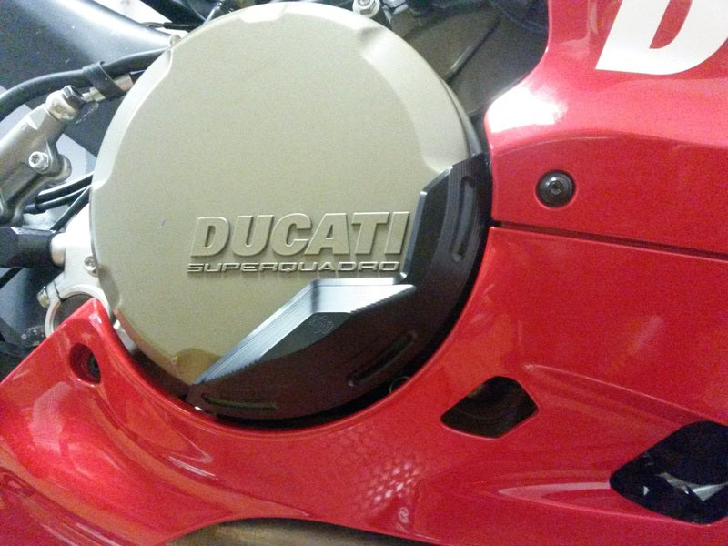 GILLES Rechte Motorschutzprotektor Kurbelgehäuseabdeckung Schwarz Ducati Panigale