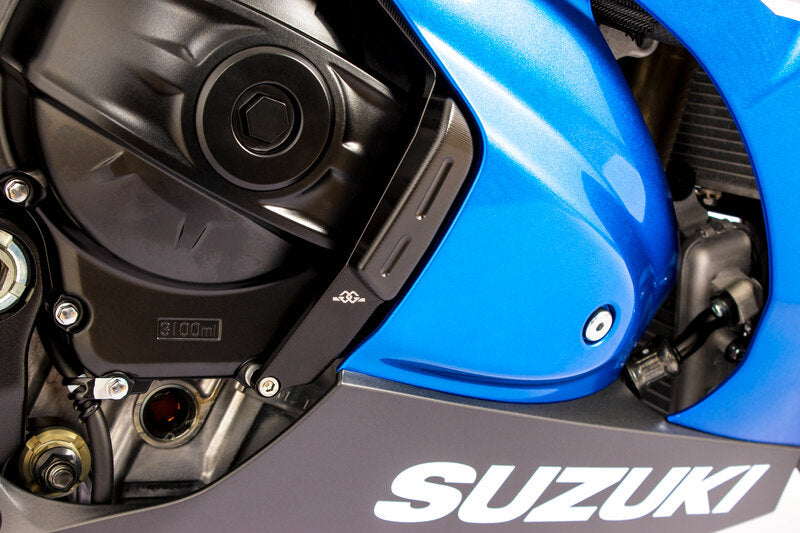 GILLES Rechte Motorkurbelgehäuseabdeckung Schwarz Suzuki GSX-R1000