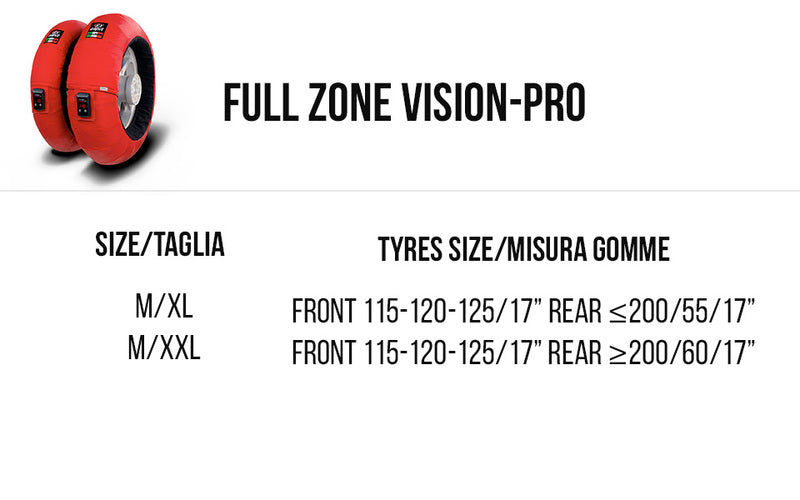 CAPIT Full Zone Vision Reifenwärmer Schwarz (115-120-125/17” / ≤200/55/17”)