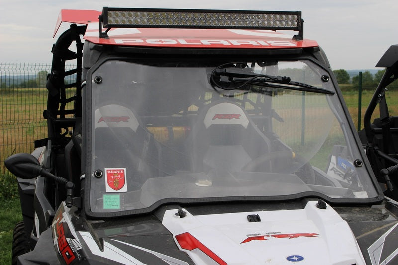 SARRAZIN Frontscheibe Polycarbonat mit Scheibenwischer Polaris Ranger