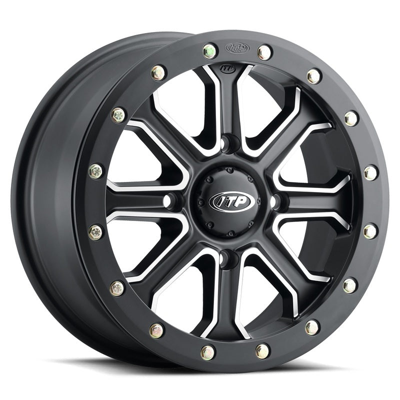 ITP Velocity Wheel 14x7 4x137 5+2 (+30mm) Matte Black/Polished