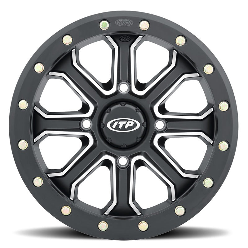 ITP Velocity Wheel 14x7 4x137 5+2 (+30mm) Matte Black/Polished