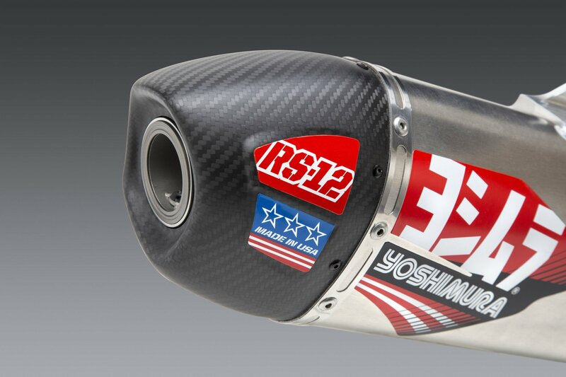 YOSHIMURA RS-12 Signature Series Komplettauspuffanlage Edelstahl/Alu-Schalldämpfer/Carbon-Endkappe KTM/Husqvarna