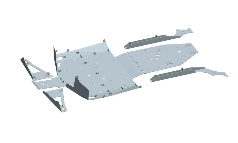 SARRAZIN Kompletter Rahmenschutz Aluminium Polaris