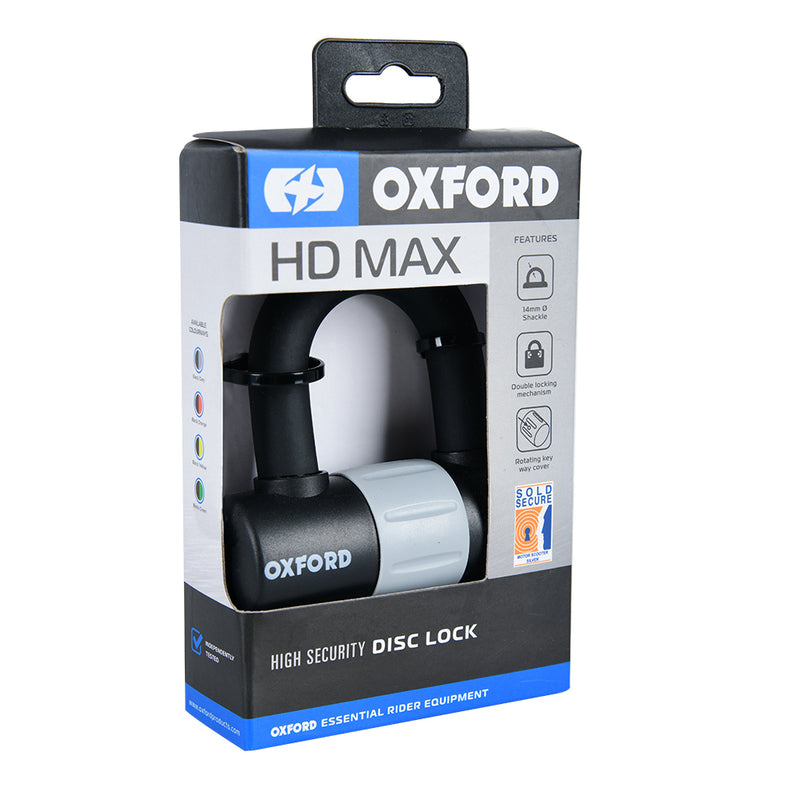 OXFORD HD MAX Scheibenschloss Ø14mm Schwarz