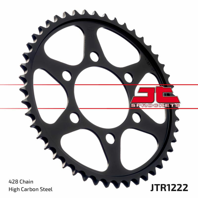JT SPROCKETS Kettenrad 47 Zähne Stahl Standard 428 Pitch Typ 1222
