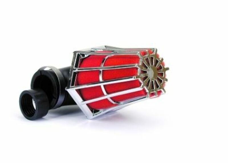 B1 Luftfilter konisch Ø 28 mm chrom rot- E5B99R0S2B