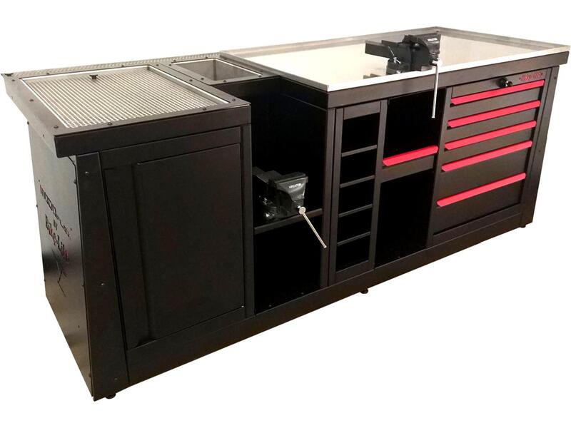 BIKE-LIFT Werkbank für Aufhängungsreparaturen - 230x80x90cm - MF-SB 2300