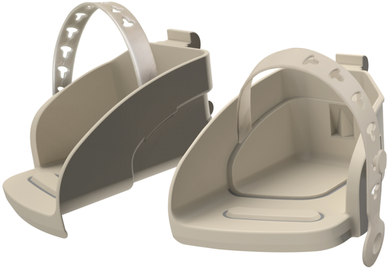 POLISPORT Footrests + Straps Cream Groovy Ff / Cfs