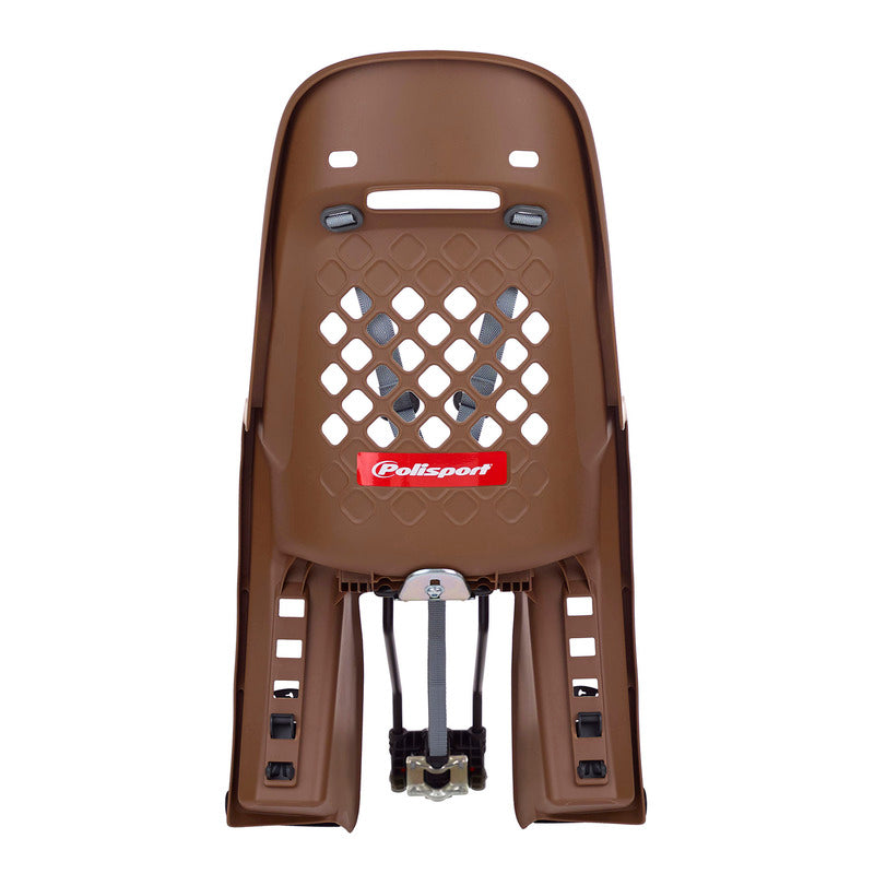 POLISPORT Joy FF 29" Rear Child Bike Seat Frame Mounting - Brown/Dark Gray
