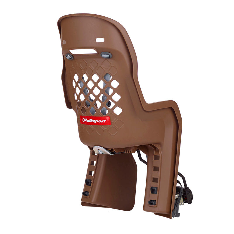 POLISPORT Joy FF 29" Rear Child Bike Seat Frame Mounting - Brown/Dark Gray