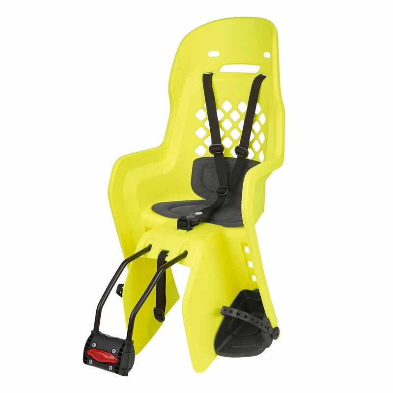 POLISPORT Joy FF Rear Child Bike Seat Frame Mounting - Neon Yellow/Dark Gray
