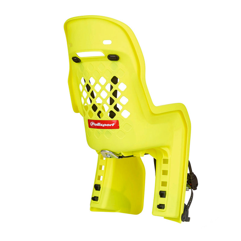 POLISPORT Joy FF Rear Child Bike Seat Frame Mounting - Neon Yellow/Dark Gray