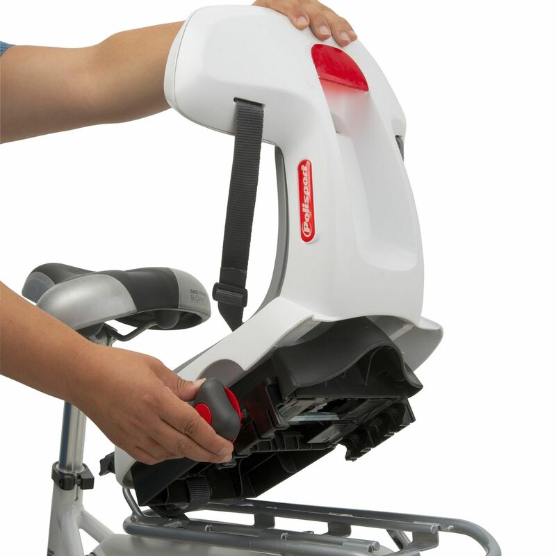 POLISPORT Guppy Junior Rear Child Bike Seat Carrier Mounting - Light Gray/Dark Gray