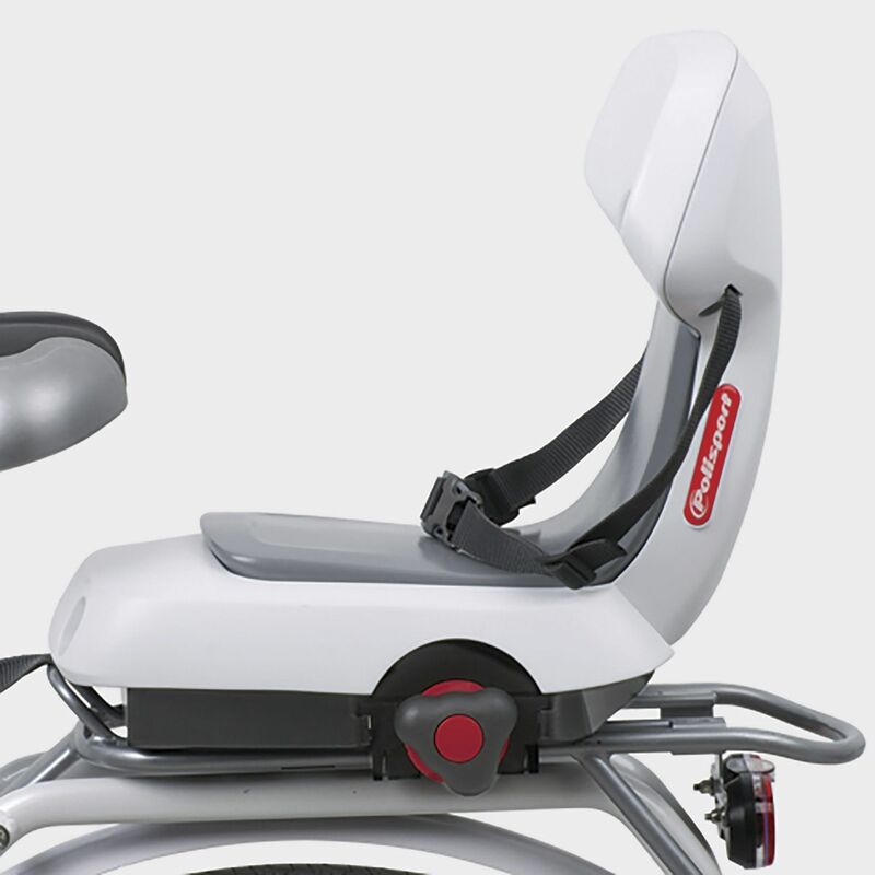 POLISPORT Guppy Junior Rear Child Bike Seat Carrier Mounting - Light Gray/Dark Gray