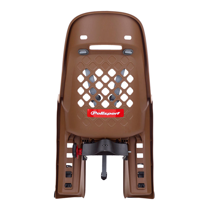 POLISPORT Joy CFS Rear Child Bike Seat Carrier Mounting - Brown/Dark Gray