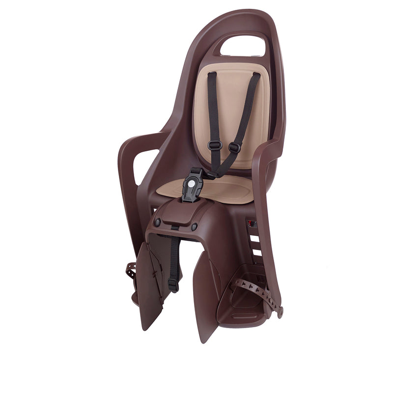 POLISPORT Groovy Maxi CFS Rear Child Bike Seat Carrier Mounting - Dark Brown/Brown