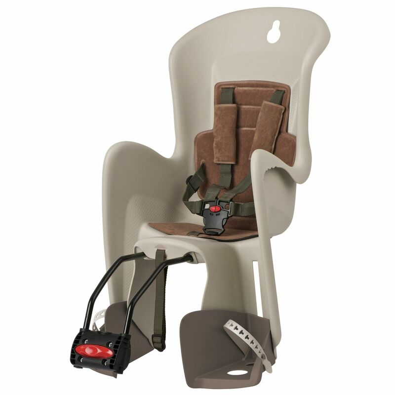 POLISPORT Bilby Maxi FF Rear Child Bike Seat Frame Mounting - Cream/Brown