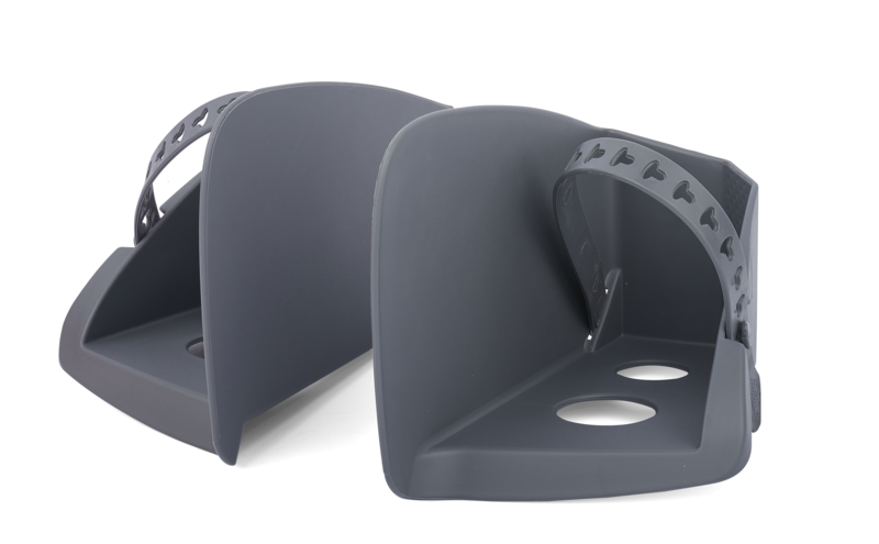 POLISPORT Footrests + Straps Silver Bilby Ff/Cfs/Rs