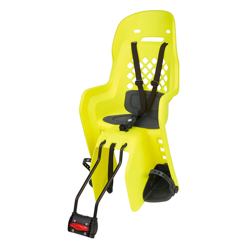 POLISPORT Joy FF 29" Rear Child Bike Seat Frame Mounting - Neon Yellow/Dark Gray
