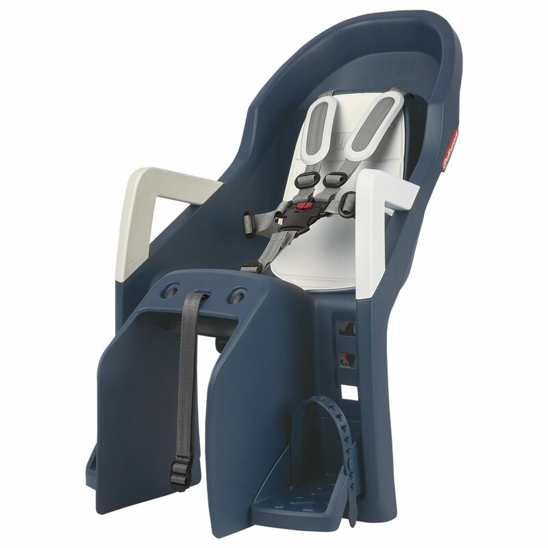 POLISPORT Guppy Maxi+ CFS Rear Child Bike Seat Carrier Mounting - Jeans/Cream