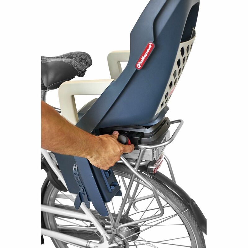POLISPORT Guppy Maxi+ CFS Rear Child Bike Seat Carrier Mounting - Jeans/Cream