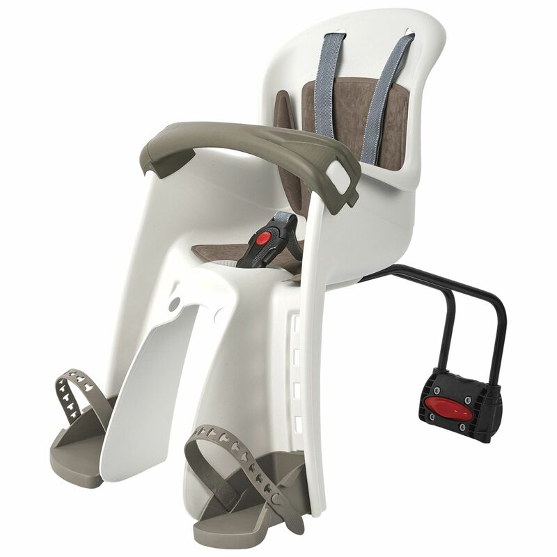 POLISPORT Bilby Junior FF Front Child Bike Seat Frame Mounting - Cream/Brown