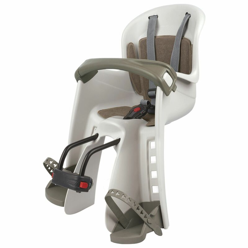 POLISPORT Bilby Junior Front Child Bike Seat Head Tube Mounting - Cream/Brown