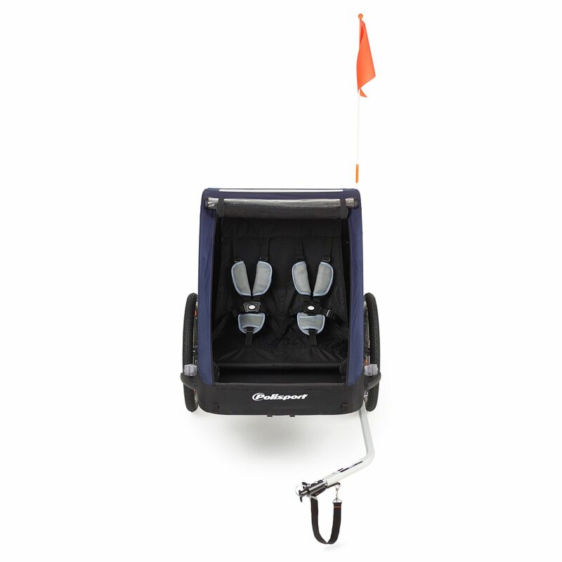 POLISPORT Child Trailer & Stroller Complete Grey/Blue