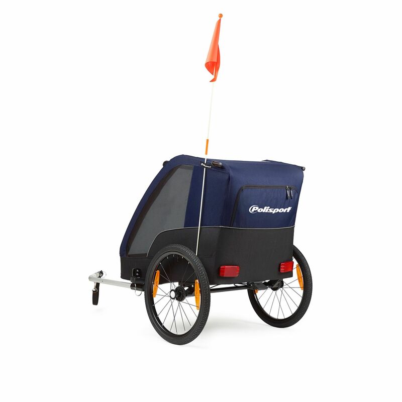POLISPORT Child Trailer & Stroller Complete Grey/Blue