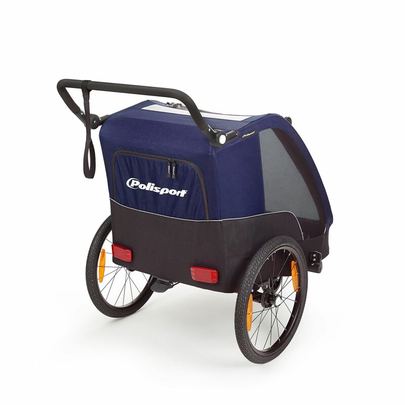 POLISPORT Child Trailer & Stroller Complete Grey/Blue