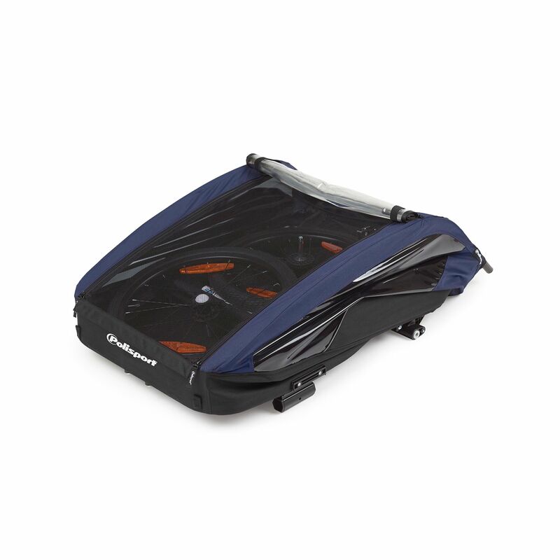 POLISPORT Child Trailer & Stroller Complete Grey/Blue