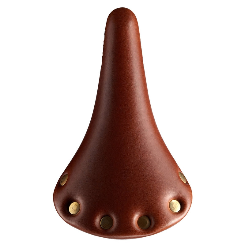 VELO Bicycle Saddle w/spring brown leather+rivet