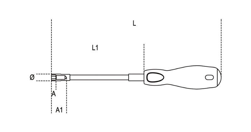 BETA 943FL Flexible Sechskantmutter Schraubendreher - 6mm