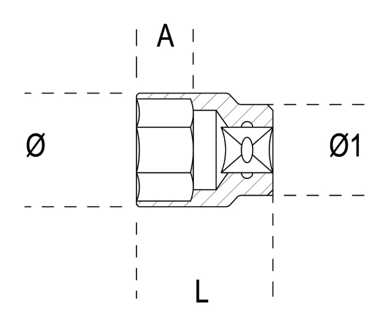 BETA Sechskant 3/4" Steckschlüssel - 36mm