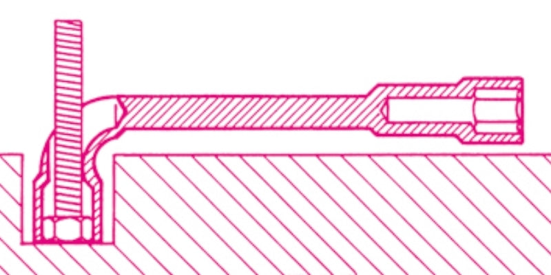 BETA Gekröpfter Sechskant-Steckschlüssel - 7mm Poliert Chrom