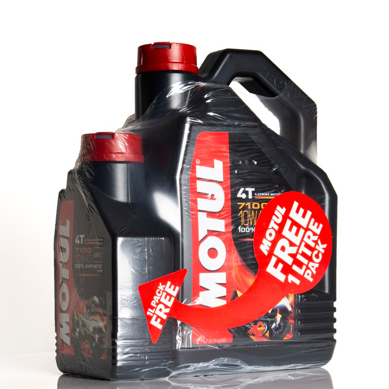 MOTUL 7100 Motor Oil 10W40 4T 100% Synthetic 4L + 1L Offered