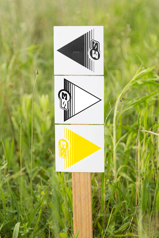 S3-Signalpfeile Weiß 50 Stück 12x12cm