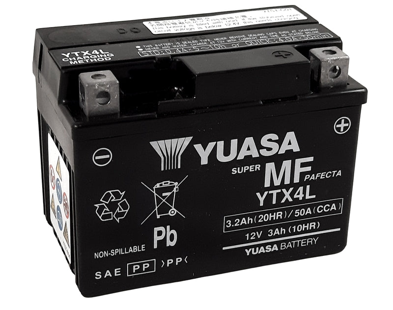 YUASA Batterie Wartungsfrei - Werkseitig aktiviert - YTX4L FA
